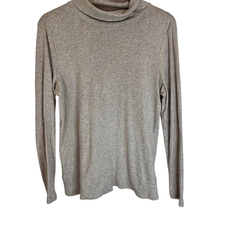 J.Jill Pima Cotton Super Soft Turtleneck Size Medium Stretch‎ Career Staple Work
